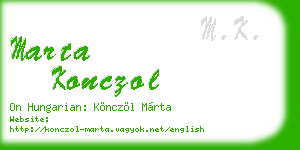marta konczol business card
